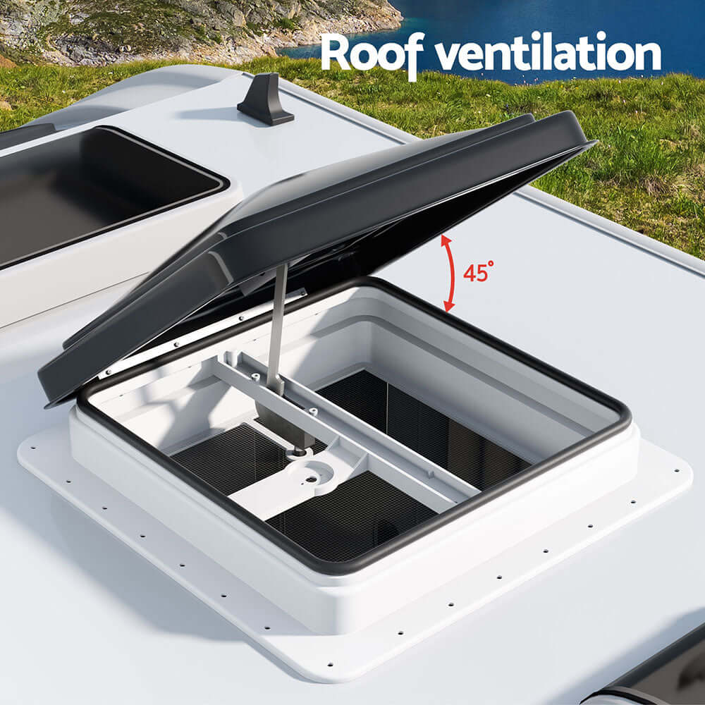 _label_, DSZ Product, feed-cond-new, feed-sl-free shipping, free-shipping, newWeisshorn Caravan Roof Vent Hatch Rv Skylight Motorhome Camper 350 X 350Mm Black - Premium Outdoor Recreation > Camping > Caravan Accessories from Weisshorn ! Shop Online Buy Now at S & D's Value Store Family Business Best Customer Service_label_, DSZ Product, feed-cond-new, feed-sl-free shipping, free-shipping, new