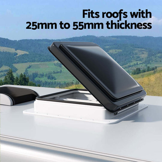 _label_, DSZ Product, feed-cond-new, feed-sl-free shipping, free-shipping, newWeisshorn Caravan Roof Vent Hatch Rv Skylight Motorhome Camper 350 X 350Mm Black - Premium Outdoor Recreation > Camping > Caravan Accessories from Weisshorn ! Shop Online Buy Now at S & D's Value Store Family Business Best Customer Service_label_, DSZ Product, feed-cond-new, feed-sl-free shipping, free-shipping, new