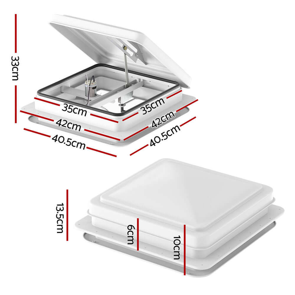 _label_, DSZ Product, feed-cond-new, feed-sl-free shipping, free-shipping, newWeisshorn Caravan Roof Vent Fan Air Exhaust Hatch 12V Rv Motorhome Camper White - Premium Outdoor Recreation > Camping > Caravan Accessories from Weisshorn ! Shop Online Buy Now at S & D's Value Store Family Business Best Customer Service_label_, DSZ Product, feed-cond-new, feed-sl-free shipping, free-shipping, new