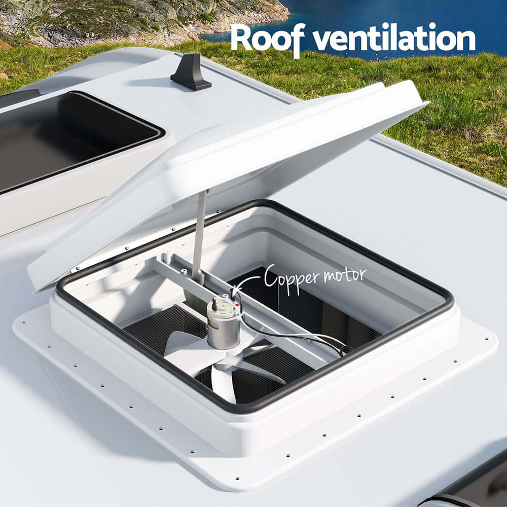 _label_, DSZ Product, feed-cond-new, feed-sl-free shipping, free-shipping, newWeisshorn Caravan Roof Vent Fan Air Exhaust Hatch 12V Rv Motorhome Camper White - Premium Outdoor Recreation > Camping > Caravan Accessories from Weisshorn ! Shop Online Buy Now at S & D's Value Store Family Business Best Customer Service_label_, DSZ Product, feed-cond-new, feed-sl-free shipping, free-shipping, new