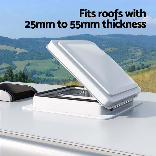 _label_, DSZ Product, feed-cond-new, feed-sl-free shipping, free-shipping, newWeisshorn Caravan Roof Vent Fan Air Exhaust Hatch 12V Rv Motorhome Camper White - Premium Outdoor Recreation > Camping > Caravan Accessories from Weisshorn ! Shop Online Buy Now at S & D's Value Store Family Business Best Customer Service_label_, DSZ Product, feed-cond-new, feed-sl-free shipping, free-shipping, new