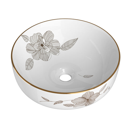 _label_, DSZ Product, feed-cond-new, feed-sl-free shipping, free-shipping, newCefito Bathroom Basin Ceramic Vanity Sink Hand Wash Bowl With Pattern 41 X 41Cm - Premium Furniture > Bathroom > Sinks from Cefito ! Shop Online Buy Now at S & D's Value Store Family Business Best Customer Service_label_, DSZ Product, feed-cond-new, feed-sl-free shipping, free-shipping, new