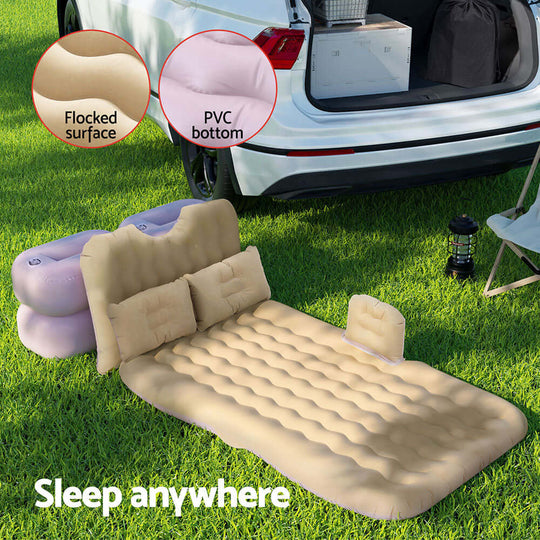 _label_, DSZ Product, feed-cond-new, feed-sl-free shipping, free-shipping, newWeisshorn Car Mattress 176 X 80 Inflatable Suv Back Seat Camping Bed Beige - Premium Outdoor Recreation > Camping > Inflatable Mattresses from Weisshorn ! Shop Online Buy Now at S & D's Value Store Family Business Best Customer Service_label_, DSZ Product, feed-cond-new, feed-sl-free shipping, free-shipping, new