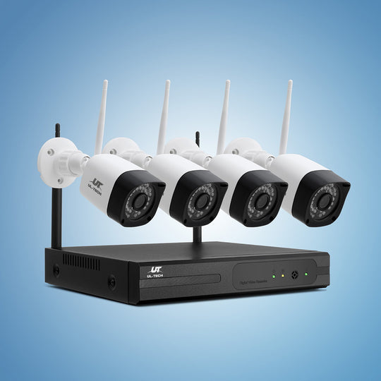 UL-tech 3MP Wireless CCTV 8CH system with 4 weatherproof cameras for home security – value furniture, affordable quality