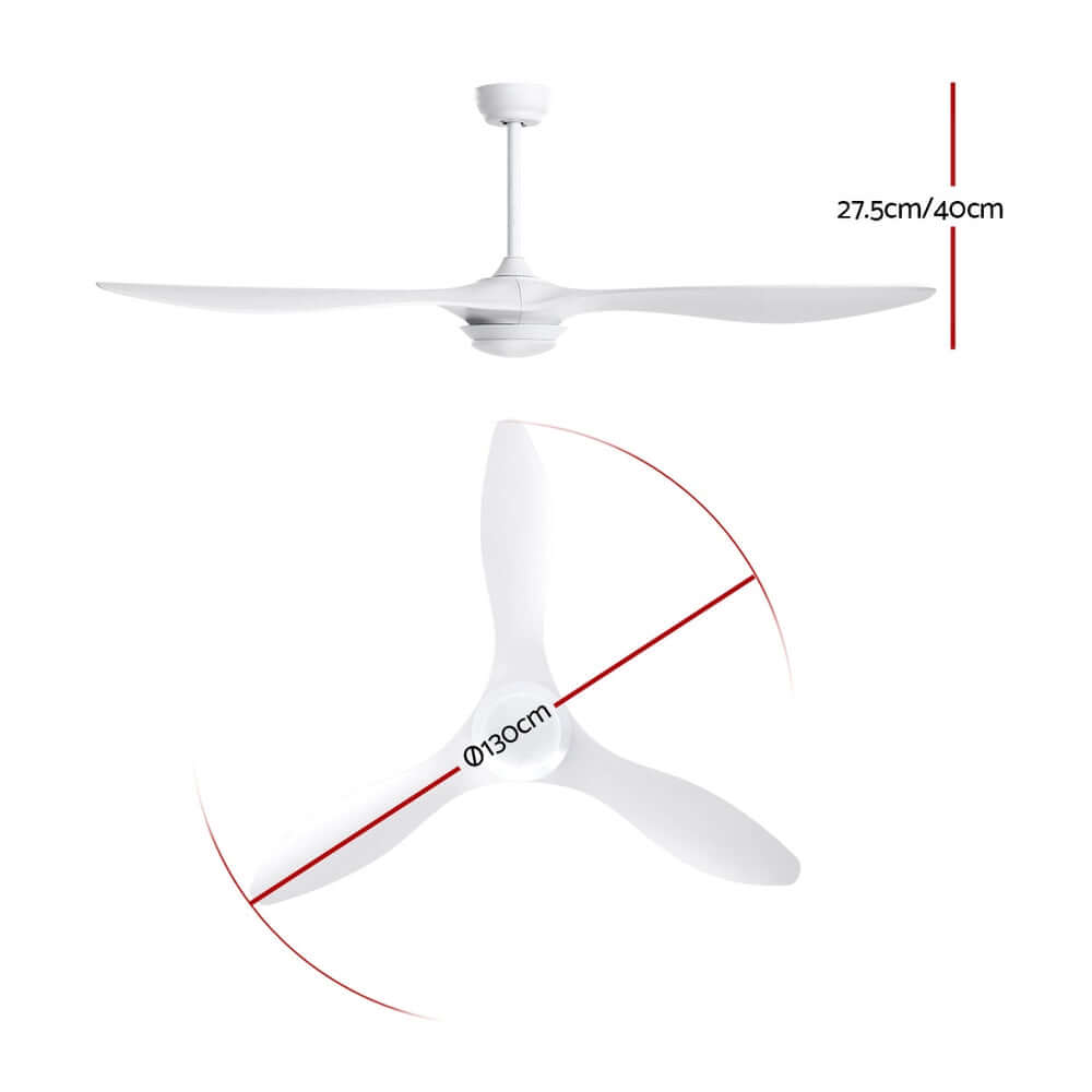 _label_, DSZ Product, feed-cond-new, feed-sl-free shipping, free-shipping, newDevanti 52'' Ceiling Fan Dc Motor W/Light W/Remote - White - Premium Appliances > Fans > Ceiling Fans from Devanti ! Shop Online Buy Now at S & D's Value Store Family Business Best Customer Service_label_, DSZ Product, feed-cond-new, feed-sl-free shipping, free-shipping, new