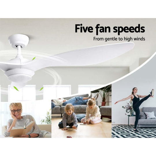 _label_, DSZ Product, feed-cond-new, feed-sl-free shipping, free-shipping, newDevanti 52'' Ceiling Fan Dc Motor W/Light W/Remote - White - Premium Appliances > Fans > Ceiling Fans from Devanti ! Shop Online Buy Now at S & D's Value Store Family Business Best Customer Service_label_, DSZ Product, feed-cond-new, feed-sl-free shipping, free-shipping, new