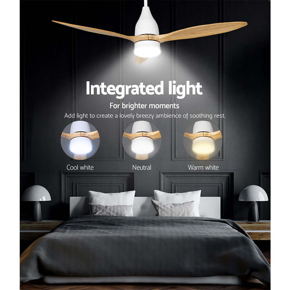 _label_, DSZ Product, feed-cond-new, feed-sl-free shipping, free-shipping, newDevanti 52'' Ceiling Fan Ac Motor W/Light W/Remote - Light Wood - Premium Appliances > Fans > Ceiling Fans from Devanti ! Shop Online Buy Now at S & D's Value Store Family Business Best Customer Service_label_, DSZ Product, feed-cond-new, feed-sl-free shipping, free-shipping, new