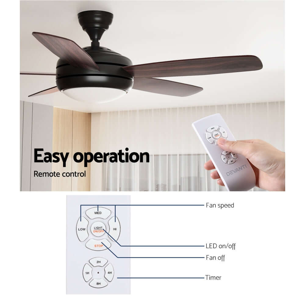 DSZ Product, feed-cond-new, feed-sl-DSZ Freight Payable, newDevanti 52'' Ceiling Fan Ac Motor 5 Blades W/Light - Dark Wood - Premium Appliances > Fans > Ceiling Fans from Devanti ! Shop Online Buy Now at S & D's Value Store Family Business Best Customer ServiceDSZ Product, feed-cond-new, feed-sl-DSZ Freight Payable, new