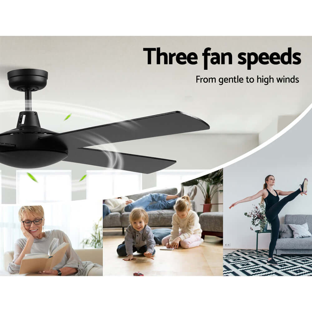 _label_, DSZ Product, feed-cond-new, feed-sl-free shipping, free-shipping, newDevanti 52'' Ceiling Fan W/Remote - Black - Premium Appliances > Fans > Ceiling Fans from Devanti ! Shop Online Buy Now at S & D's Value Store Family Business Best Customer Service_label_, DSZ Product, feed-cond-new, feed-sl-free shipping, free-shipping, new