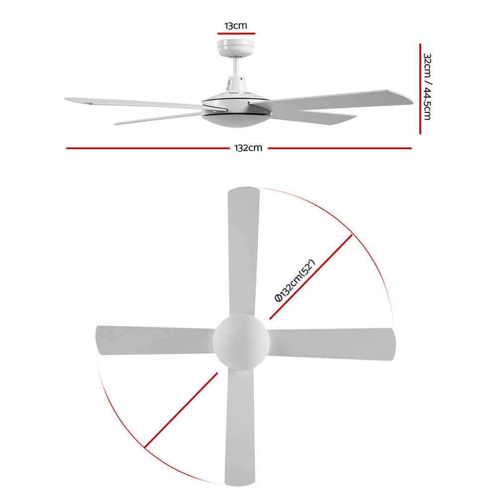 _label_, DSZ Product, feed-cond-new, feed-sl-free shipping, free-shipping, newDevanti 52'' Ceiling Fan W/Remote - White - Premium Appliances > Fans > Ceiling Fans from Devanti ! Shop Online Buy Now at S & D's Value Store Family Business Best Customer Service_label_, DSZ Product, feed-cond-new, feed-sl-free shipping, free-shipping, new