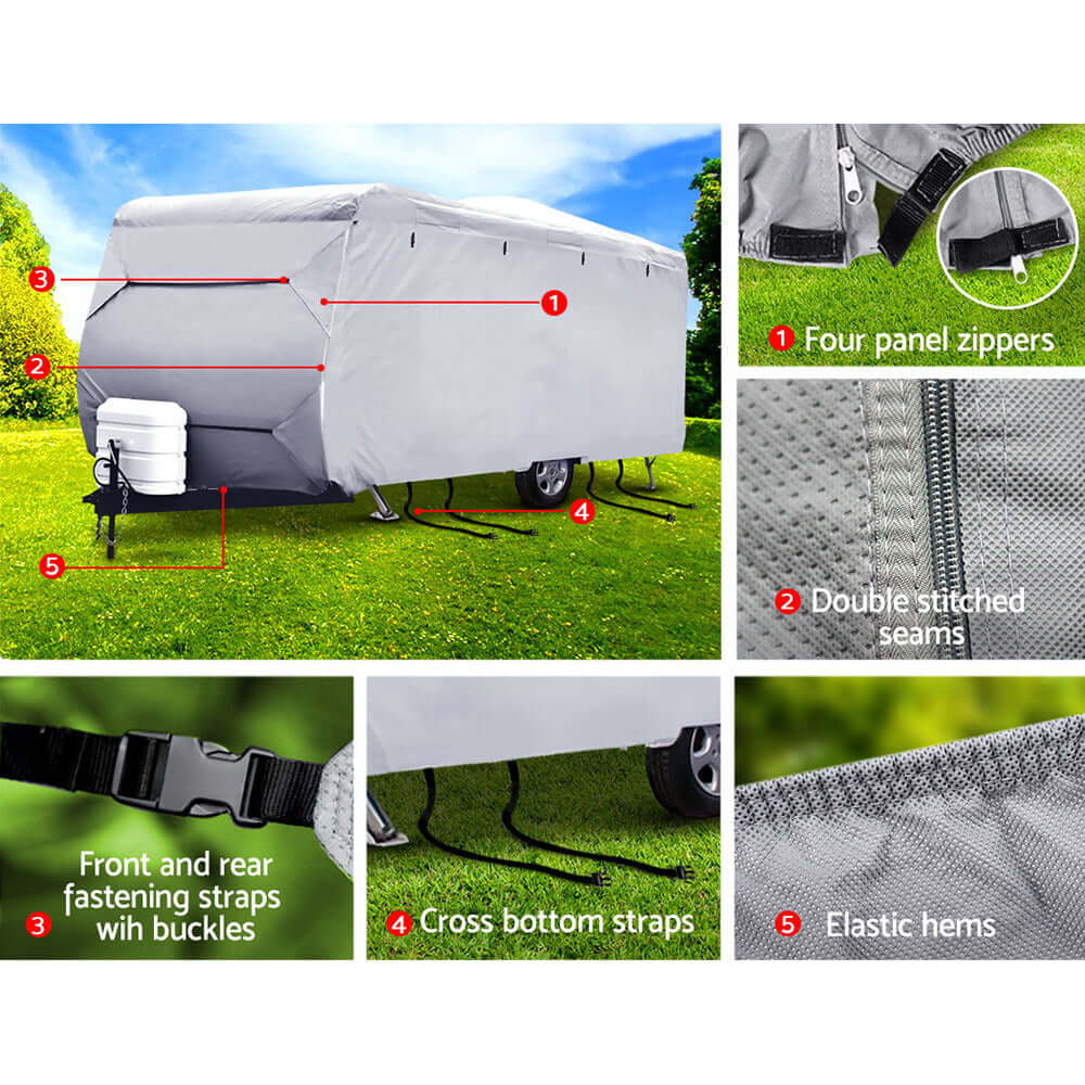 _label_, DSZ Product, feed-cond-new, feed-sl-free shipping, free-shipping, newWeisshorn 20 - 22Ft Caravan Cover Campervan 4 Layer Uv Water Resistant - Premium Outdoor Recreation > Camping > Caravan Accessories from Weisshorn ! Shop Online Buy Now at S & D's Value Store Family Business Best Customer Service_label_, DSZ Product, feed-cond-new, feed-sl-free shipping, free-shipping, new