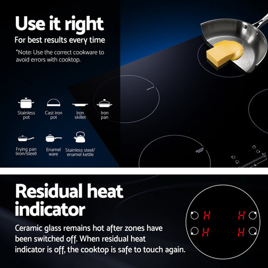 Devanti 電磁爐 70 公分陶瓷 4 區爐灶台熱板 7000 瓦