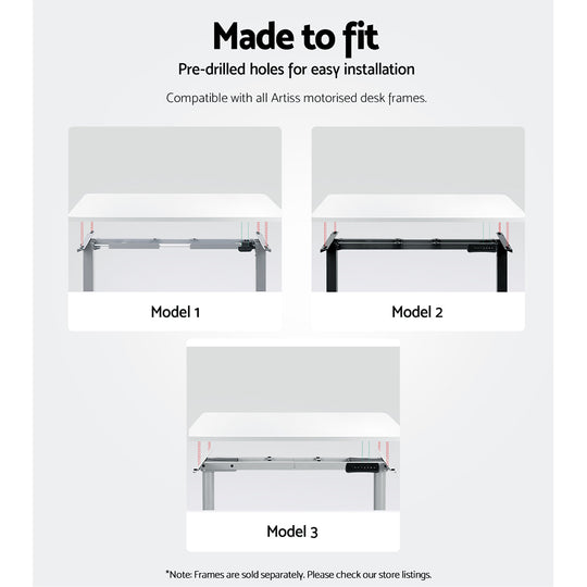 Artiss Standing Desk Top White 120CM