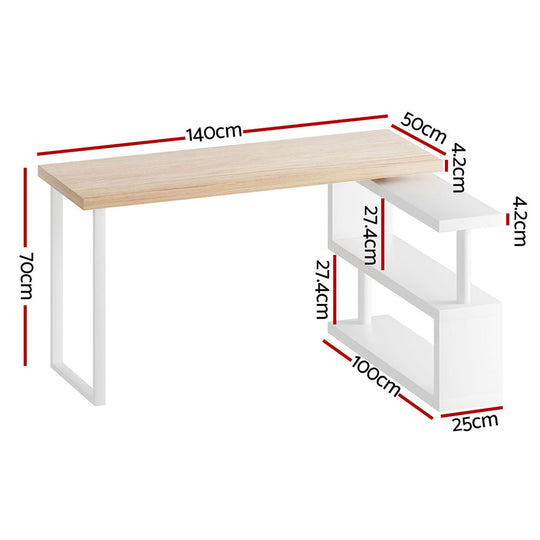 Artiss Computer Desk Bookshelf 140Cm