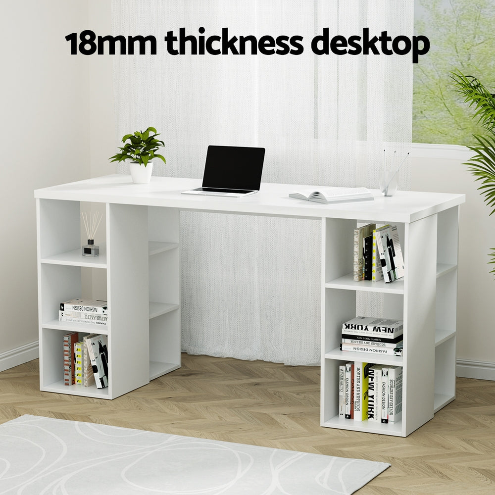 Artiss Computer Desk Bookshelf White 150CM