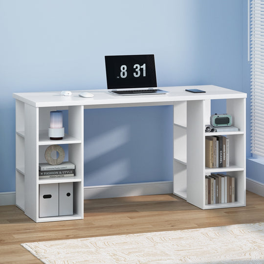 Artiss Computer Desk Bookshelf White 150CM