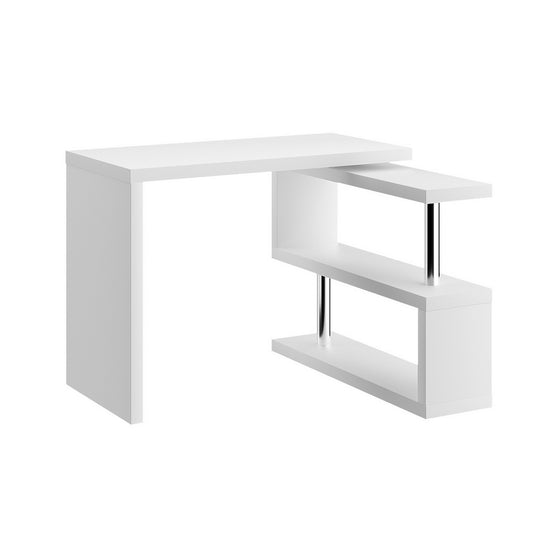 Artiss Computer Desk L - Shape Bookshelf White