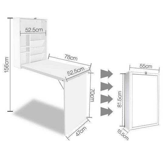 DSZ Product, feed-cond-new, feed-sl-DSZ Freight Payable, newArtiss Computer Desk Bookshelf Wall Mount White - Premium Furniture > Living Room > Bookcases & Shelves from Artiss ! Shop Online Buy Now at S & D's Value Store Family Business Best Customer ServiceDSZ Product, feed-cond-new, feed-sl-DSZ Freight Payable, new