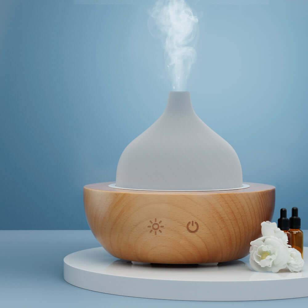 Devanti Aroma Aromatherapy Diffuser LED Oil Ultrasonic Air Humidifier Glass Wood