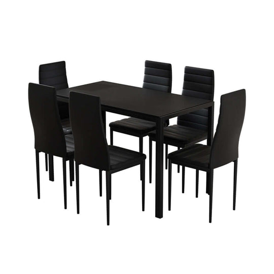 DSZ Product, feed-cond-new, feed-sl-DSZ Freight PayableArtiss Dining Chairs and Table Dining Set 6 Chair Set Of 7 Black - Premium Furniture > Dining > Dining Set from Artiss ! Shop Online Buy Now at S & D's Value Store Family Business Best Customer ServiceDSZ Product, feed-cond-new, feed-sl-DSZ Freight Payable