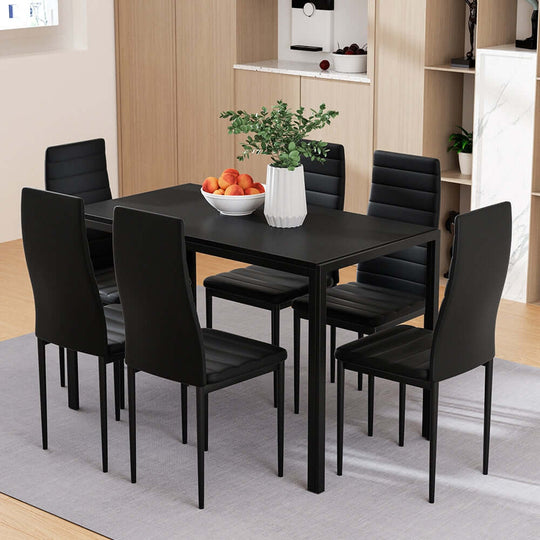 DSZ Product, feed-cond-new, feed-sl-DSZ Freight PayableArtiss Dining Chairs and Table Dining Set 6 Chair Set Of 7 Black - Premium Furniture > Dining > Dining Set from Artiss ! Shop Online Buy Now at S & D's Value Store Family Business Best Customer ServiceDSZ Product, feed-cond-new, feed-sl-DSZ Freight Payable