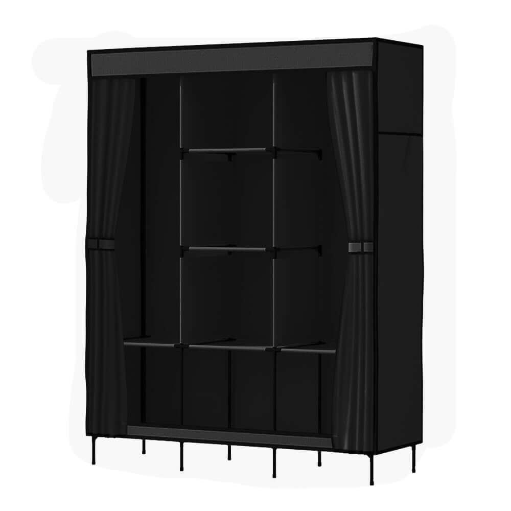 _label_, DSZ Product, feed-cond-new, feed-sl-free shipping, free-shipping, newArtiss Large Portable Clothes Closet Wardrobe With Shelf Black - Premium Home & Garden > Storage > Clothing & Wardrobe Storage from Artiss ! Shop Online Buy Now at S & D's Value Store Family Business Best Customer Service_label_, DSZ Product, feed-cond-new, feed-sl-free shipping, free-shipping, new