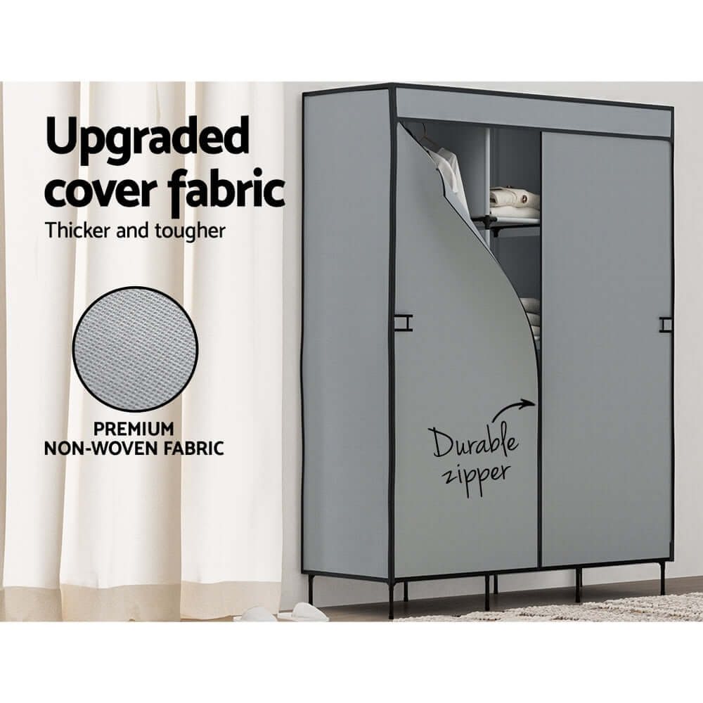 _label_, DSZ Product, feed-cond-new, feed-sl-free shipping, free-shipping, newArtiss Large Portable Clothes Closet Wardrobe With Shelf Grey - Premium Home & Garden > Storage > Clothing & Wardrobe Storage from Artiss ! Shop Online Buy Now at S & D's Value Store Family Business Best Customer Service_label_, DSZ Product, feed-cond-new, feed-sl-free shipping, free-shipping, new