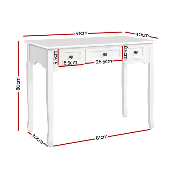 DSZ Product, feed-cond-new, feed-sl-DSZ Freight Payable, newArtiss Console Table 3 Drawers White Hamptons - Premium Furniture > Bedroom > Dressers from Artiss ! Shop Online Buy Now at S & D's Value Store Family Business Best Customer ServiceDSZ Product, feed-cond-new, feed-sl-DSZ Freight Payable, new