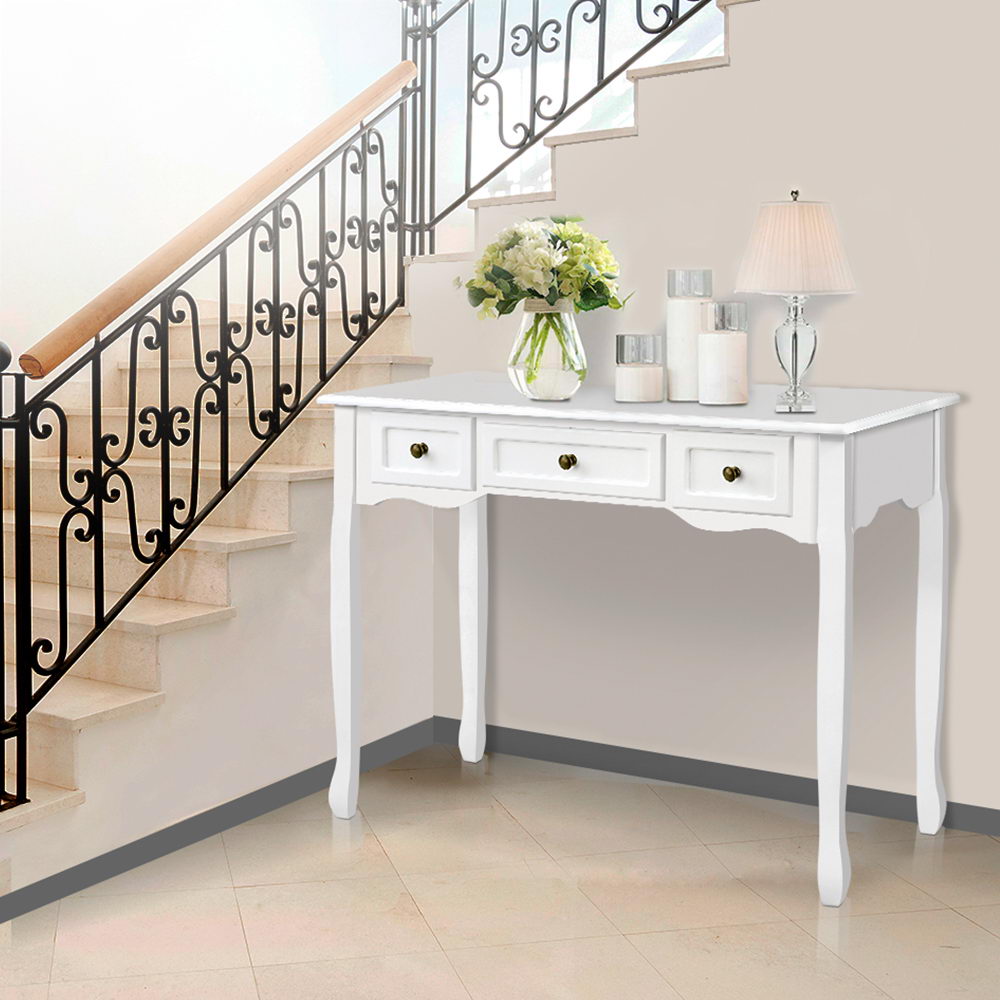 DSZ Product, feed-cond-new, feed-sl-DSZ Freight Payable, newArtiss Console Table 3 Drawers White Hamptons - Premium Furniture > Bedroom > Dressers from Artiss ! Shop Online Buy Now at S & D's Value Store Family Business Best Customer ServiceDSZ Product, feed-cond-new, feed-sl-DSZ Freight Payable, new