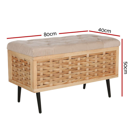 DSZ Product, feed-cond-new, feed-sl-DSZ Freight PayableArtiss Storage Ottoman Blanket Box 80Cm Weaved Velvet Pine - Premium Home & Garden > Bedding > Blankets & Throws from Artiss ! Shop Online Buy Now at S & D's Value Store Family Business Best Customer ServiceDSZ Product, feed-cond-new, feed-sl-DSZ Freight Payable