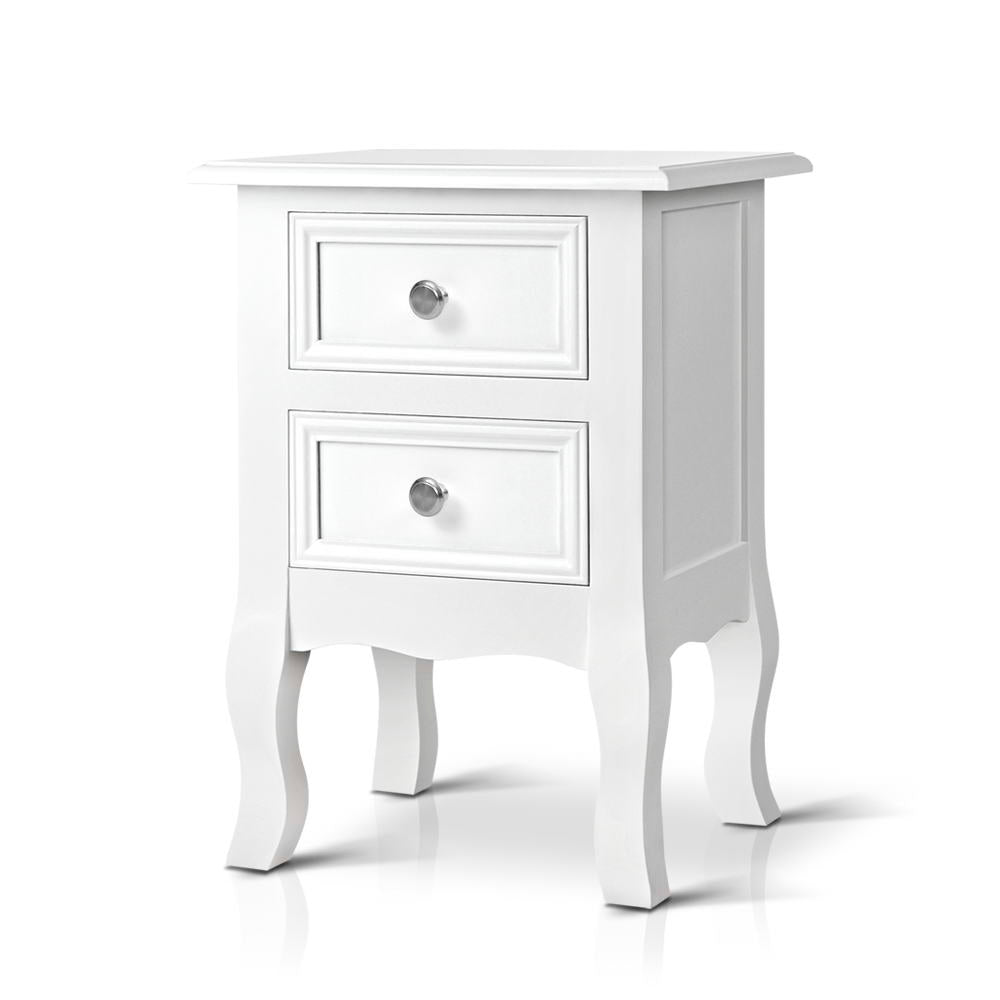 _label_, DSZ Product, feed-cond-new, feed-sl-free shipping, free-shipping, newArtiss Bedside Table 2 Drawers - Bisset White - Premium Furniture > Bedroom > Bedside Tables from Artiss ! Shop Online Buy Now at S & D's Value Store Family Business Best Customer Service_label_, DSZ Product, feed-cond-new, feed-sl-free shipping, free-shipping, new