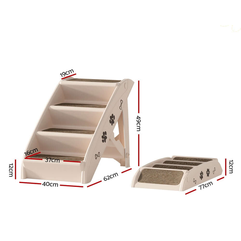 _label_, DSZ Product, feed-cond-new, feed-sl-free shipping, free-shipping, newI.Pet Dog Ramp Steps For Bed Sofa Car Pet Stairs Ladder Portable Foldable Beige - Premium Pet Care > Dog Supplies > Dog Steps & Ramps from I.Pet ! Shop Online Buy Now at S & D's Value Store Family Business Best Customer Service_label_, DSZ Product, feed-cond-new, feed-sl-free shipping, free-shipping, new