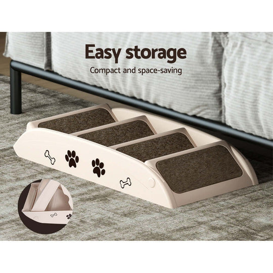 _label_, DSZ Product, feed-cond-new, feed-sl-free shipping, free-shipping, newI.Pet Dog Ramp Steps For Bed Sofa Car Pet Stairs Ladder Portable Foldable Beige - Premium Pet Care > Dog Supplies > Dog Steps & Ramps from I.Pet ! Shop Online Buy Now at S & D's Value Store Family Business Best Customer Service_label_, DSZ Product, feed-cond-new, feed-sl-free shipping, free-shipping, new