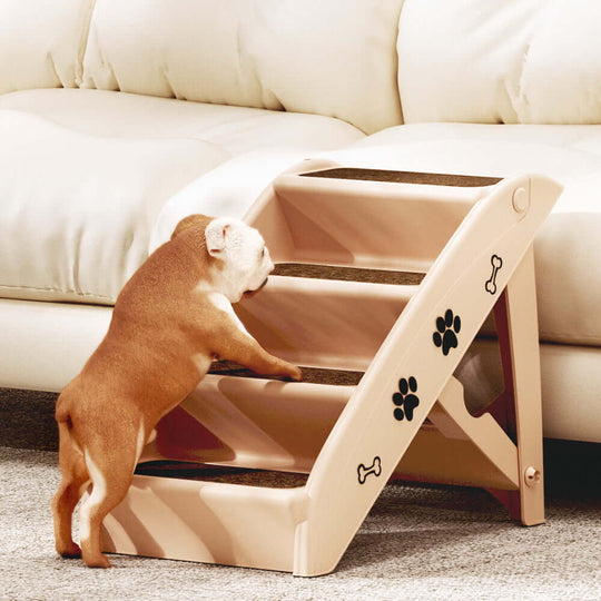 _label_, DSZ Product, feed-cond-new, feed-sl-free shipping, free-shipping, newI.Pet Dog Ramp Steps For Bed Sofa Car Pet Stairs Ladder Portable Foldable Beige - Premium Pet Care > Dog Supplies > Dog Steps & Ramps from I.Pet ! Shop Online Buy Now at S & D's Value Store Family Business Best Customer Service_label_, DSZ Product, feed-cond-new, feed-sl-free shipping, free-shipping, new