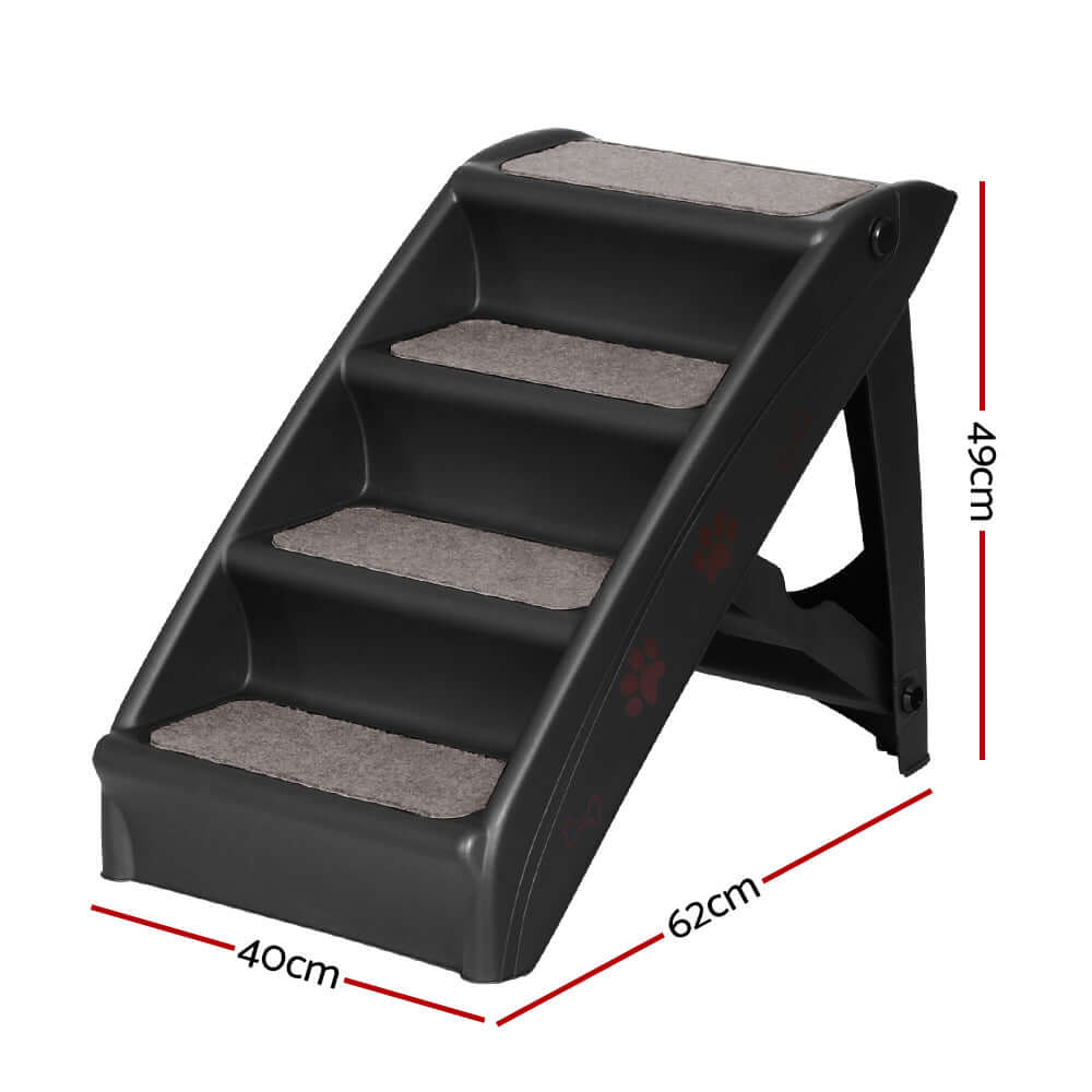 _label_, DSZ Product, feed-cond-new, feed-sl-free shipping, free-shipping, newI.Pet Dog Ramp Steps For Bed Sofa Car Pet Stairs Ladder Portable Foldable Black - Premium Pet Care > Dog Supplies > Dog Steps & Ramps from I.Pet ! Shop Online Buy Now at S & D's Value Store Family Business Best Customer Service_label_, DSZ Product, feed-cond-new, feed-sl-free shipping, free-shipping, new