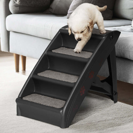 _label_, DSZ Product, feed-cond-new, feed-sl-free shipping, free-shipping, newI.Pet Dog Ramp Steps For Bed Sofa Car Pet Stairs Ladder Portable Foldable Black - Premium Pet Care > Dog Supplies > Dog Steps & Ramps from I.Pet ! Shop Online Buy Now at S & D's Value Store Family Business Best Customer Service_label_, DSZ Product, feed-cond-new, feed-sl-free shipping, free-shipping, new