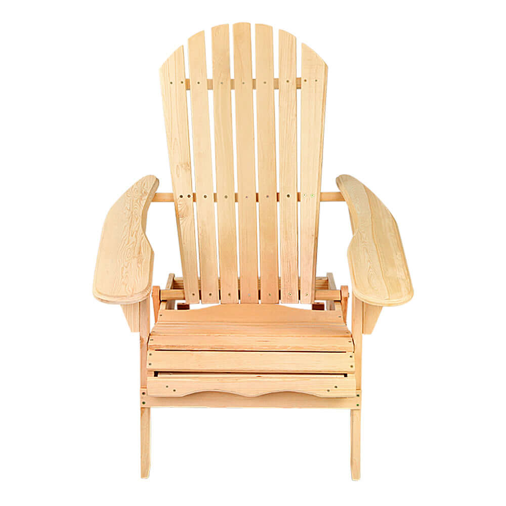 Affordable Gardeon Fir Wood Adirondack chair, perfect for outdoor relaxation and DIY garden setups.