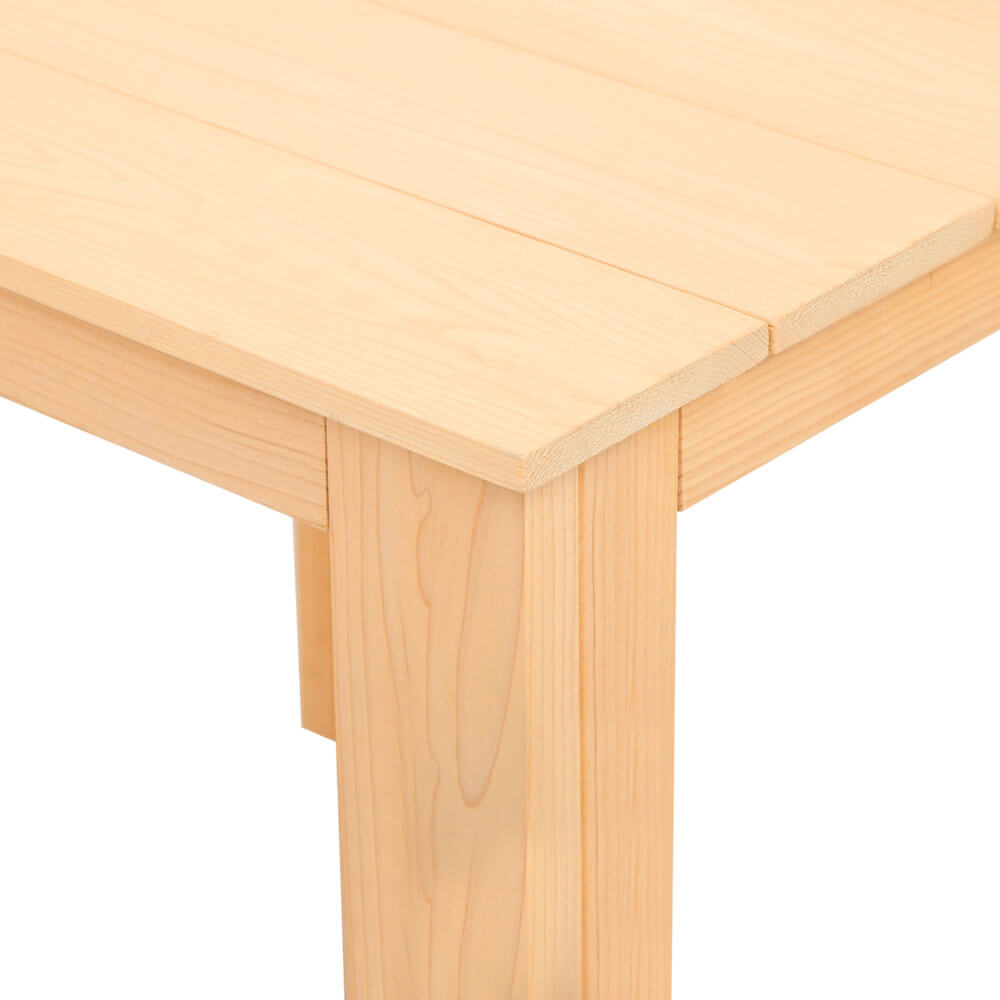 Close-up of Gardeon wooden table top showcasing natural finish and sturdy construction for outdoor use.