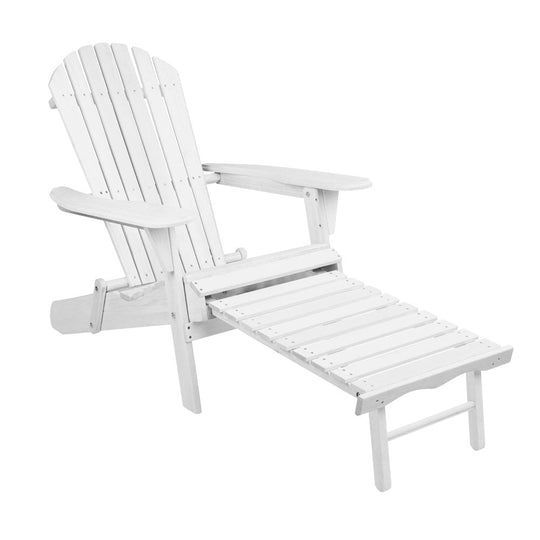 DSZ Product, feed-cond-new, feed-sl-DSZ Freight Payable, newGardeon Sun Lounge Outdoor Chairs Wooden Foldable Patio Furniture Adirondack White - Premium Furniture > Outdoor > Outdoor Sofas & Lounge Sets from Gardeon ! Shop Online Buy Now at S & D's Value Store Family Business Best Customer ServiceDSZ Product, feed-cond-new, feed-sl-DSZ Freight Payable, new