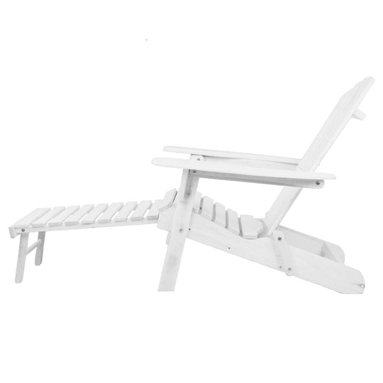 DSZ Product, feed-cond-new, feed-sl-DSZ Freight Payable, newGardeon Sun Lounge Outdoor Chairs Wooden Foldable Patio Furniture Adirondack White - Premium Furniture > Outdoor > Outdoor Sofas & Lounge Sets from Gardeon ! Shop Online Buy Now at S & D's Value Store Family Business Best Customer ServiceDSZ Product, feed-cond-new, feed-sl-DSZ Freight Payable, new