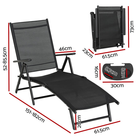 DSZ Product, feed-cond-new, feed-sl-DSZ Freight Payable, newGardeon Sun Lounge Outdoor Lounger Aluminium Folding Beach Chair Camping Patio - Premium Furniture > Outdoor > Outdoor Sofas & Lounge Sets from Gardeon ! Shop Online Buy Now at S & D's Value Store Family Business Best Customer ServiceDSZ Product, feed-cond-new, feed-sl-DSZ Freight Payable, new