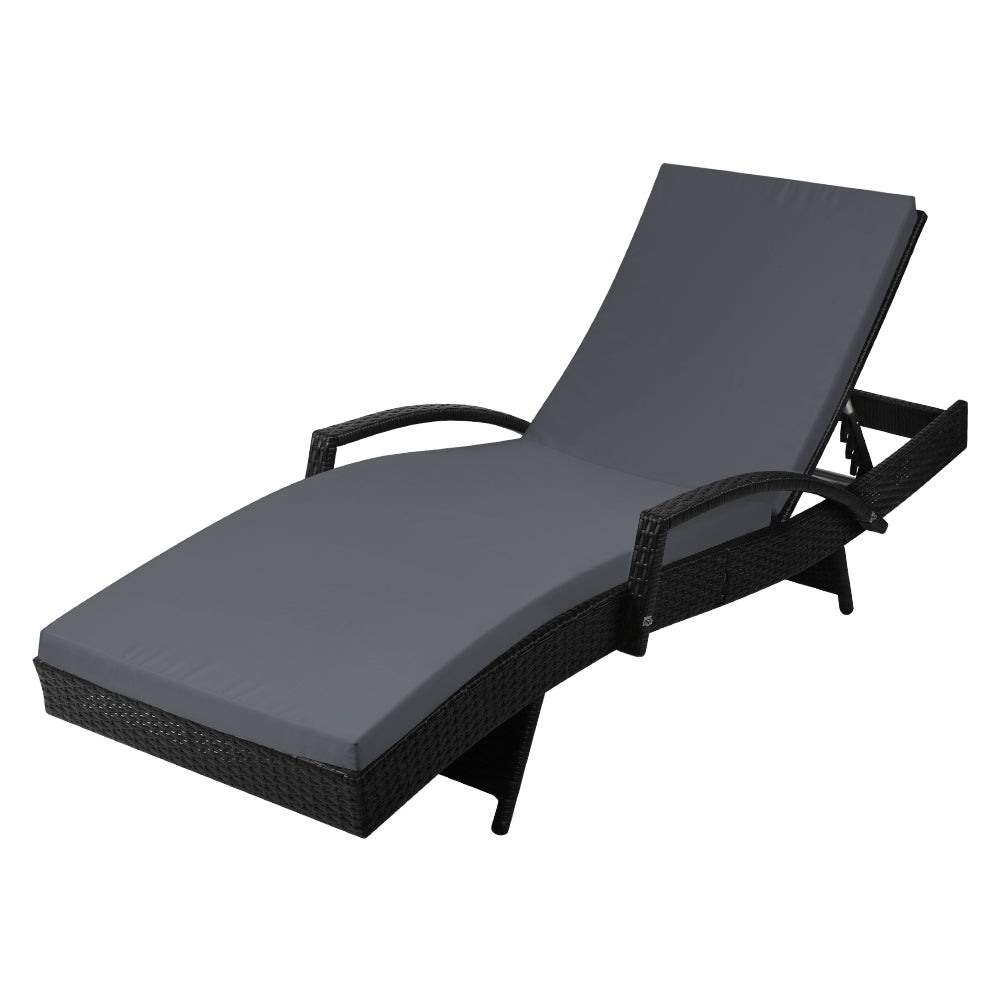 DSZ Product, feed-cond-new, feed-sl-DSZ Freight Payable, newGardeon Sun Lounge Wicker Lounger Outdoor Furniture Beach Chair Patio Adjustable Cushion Black - Premium Furniture > Bar Stools & Chairs > Arm Chairs & Recliners from Gardeon ! Shop Online Buy Now at S & D's Value Store Family Business Best Customer ServiceDSZ Product, feed-cond-new, feed-sl-DSZ Freight Payable, new