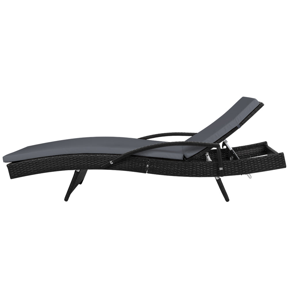 DSZ Product, feed-cond-new, feed-sl-DSZ Freight Payable, newGardeon Sun Lounge Wicker Lounger Outdoor Furniture Beach Chair Patio Adjustable Cushion Black - Premium Furniture > Bar Stools & Chairs > Arm Chairs & Recliners from Gardeon ! Shop Online Buy Now at S & D's Value Store Family Business Best Customer ServiceDSZ Product, feed-cond-new, feed-sl-DSZ Freight Payable, new