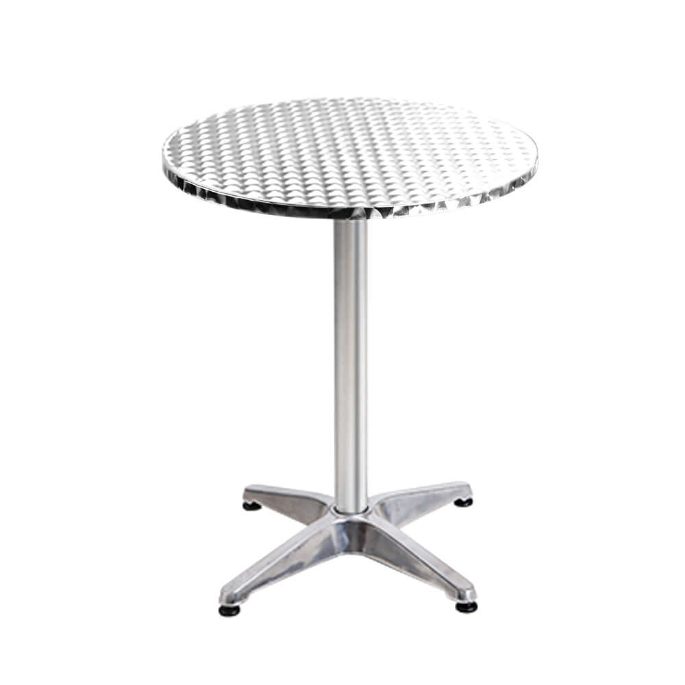 Affordable stainless steel outdoor bar table, adjustable height, perfect for DIY and luxurious entertaining.