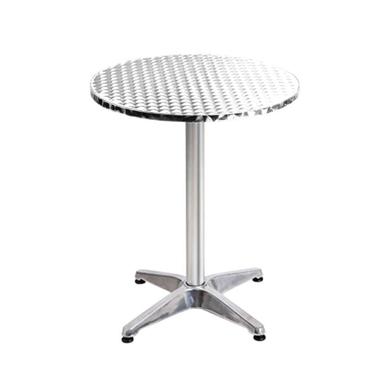 Affordable stainless steel outdoor bar table, adjustable height, perfect for DIY and luxurious entertaining.