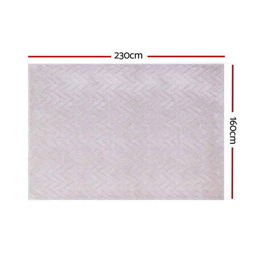 Artiss Floor Rugs 160x230cm Washable Area Mat Large Carpet Microfiber Ripple