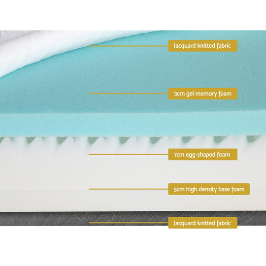 DSZ Product, feed-cond-new, feed-sl-DSZ Freight Payable, newGiselle Bedding Memory Foam Mattress Bed Cool Gel Non Spring 15Cm Single - Premium Furniture > Mattresses > Mattress Toppers from Giselle Bedding ! Shop Online Buy Now at S & D's Value Store Family Business Best Customer ServiceDSZ Product, feed-cond-new, feed-sl-DSZ Freight Payable, new