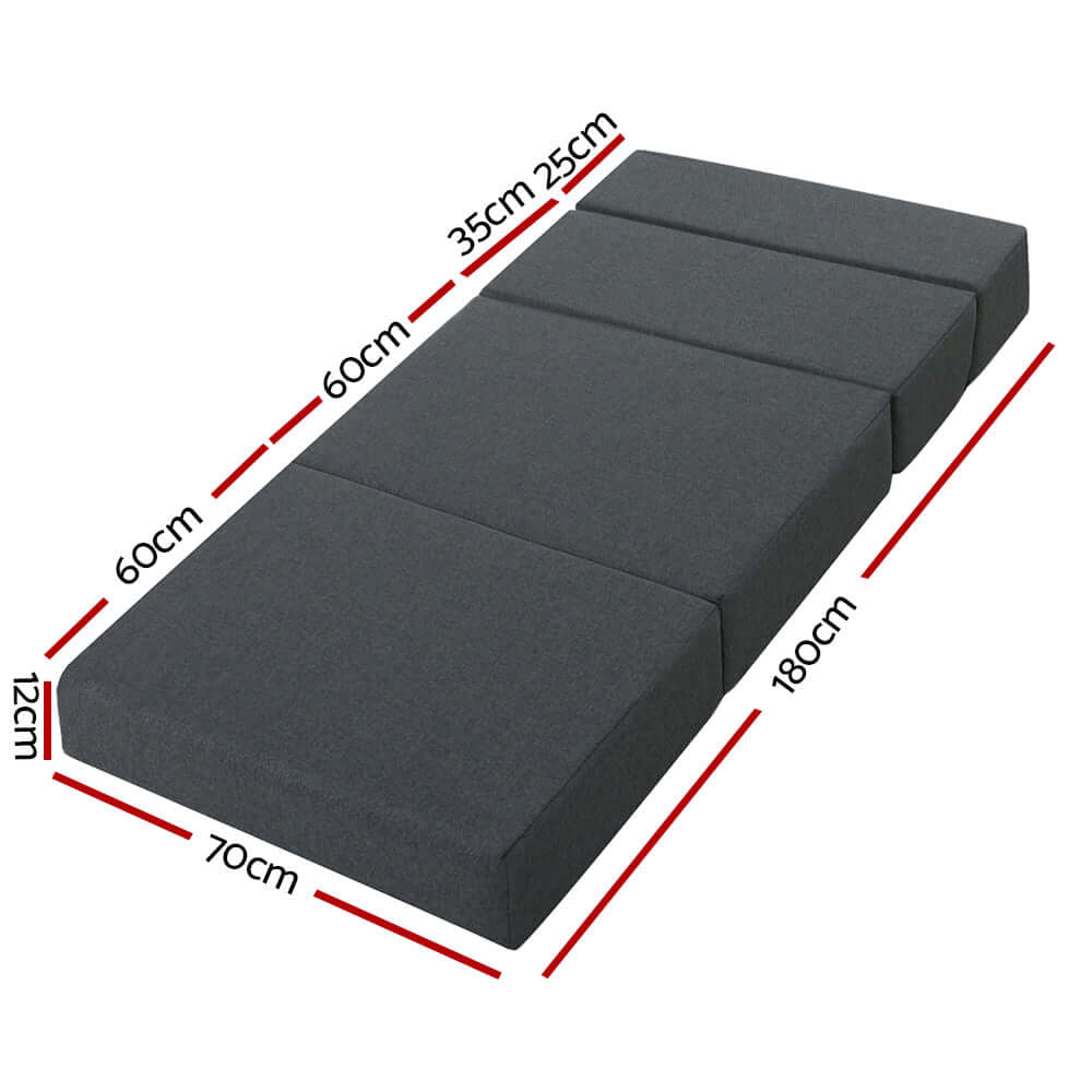 _label_, DSZ Product, feed-cond-new, feed-sl-free shipping, free-shipping, newGiselle Bedding Foldable Mattress Folding Foam Bed Floor Mat Grey - Premium Furniture > Sofas > Sofas & Sofa Beds from Giselle Bedding ! Shop Online Buy Now at S & D's Value Store Family Business Best Customer Service_label_, DSZ Product, feed-cond-new, feed-sl-free shipping, free-shipping, new