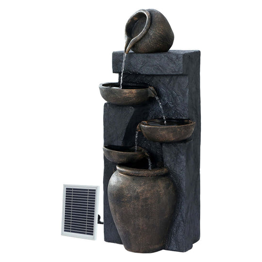 DSZ Product, feed-cond-new, feed-sl-DSZ Freight Payable, newGardeon Solar Water Feature Cascading Fountain 5 Tiered Bowl Bird Bath 99Cm - Premium Home & Garden > Fountains > Fountain & Ponds Accessories from Gardeon ! Shop Online Buy Now at S & D's Value Store Family Business Best Customer ServiceDSZ Product, feed-cond-new, feed-sl-DSZ Freight Payable, new