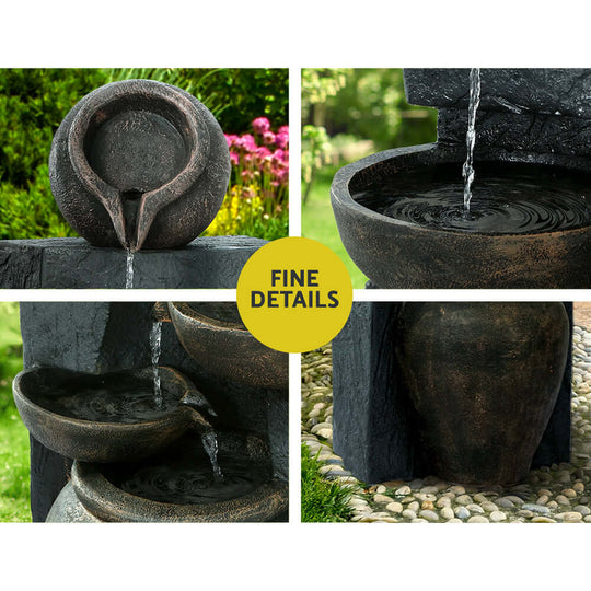 DSZ Product, feed-cond-new, feed-sl-DSZ Freight Payable, newGardeon Solar Water Feature Cascading Fountain 5 Tiered Bowl Bird Bath 99Cm - Premium Home & Garden > Fountains > Fountain & Ponds Accessories from Gardeon ! Shop Online Buy Now at S & D's Value Store Family Business Best Customer ServiceDSZ Product, feed-cond-new, feed-sl-DSZ Freight Payable, new